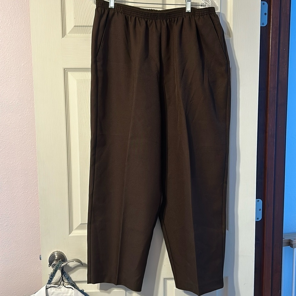 Vintage Alfred Dunner Woman Brown Dress Pants 16